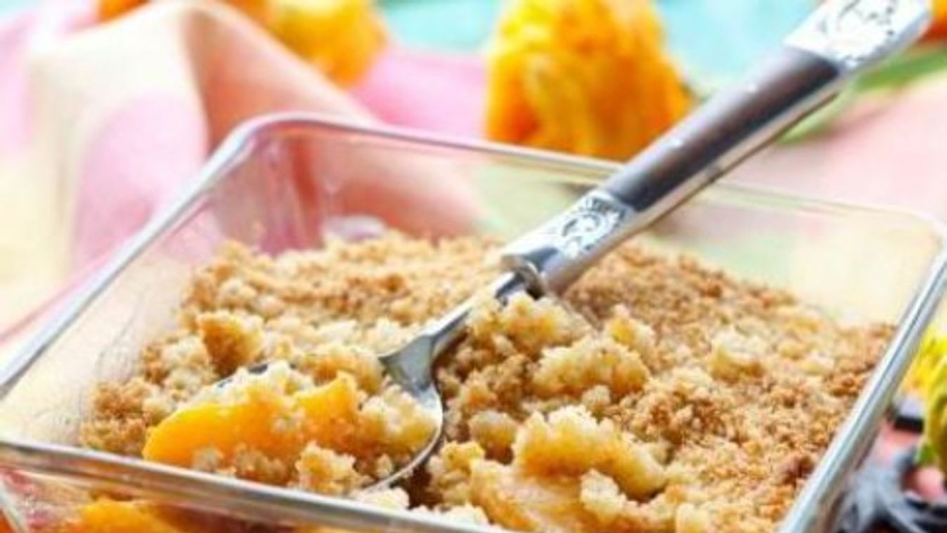 Őszibarackos gratin (crumble)