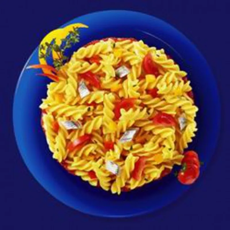 Szardellás Fusilli paradicsomkrémes paprikával