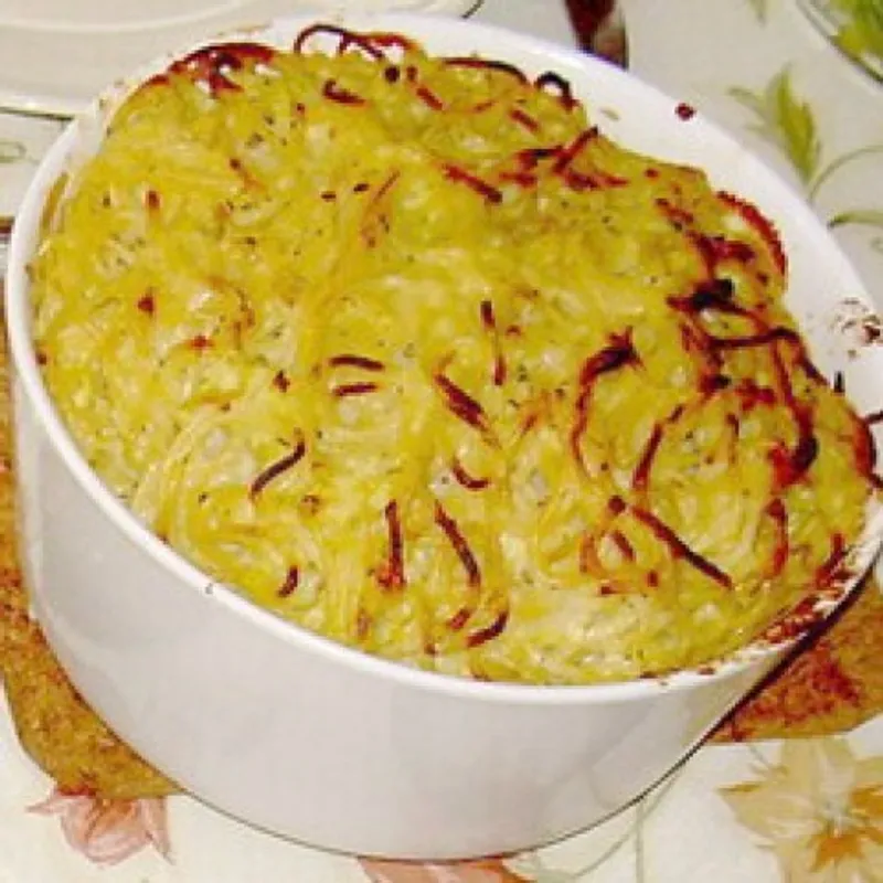 Sült cukkínis spagetti