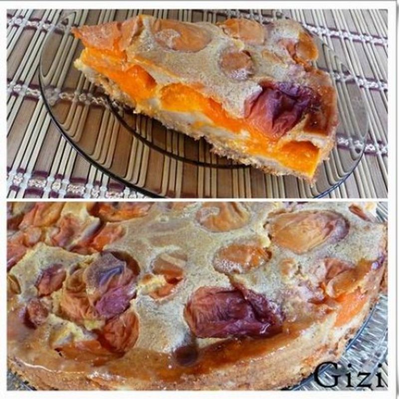 Barackos clafoutis (tejes pite) 