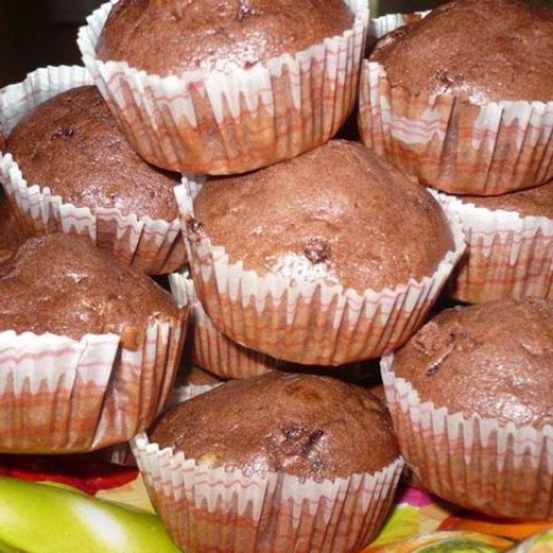 Csokis muffin Túró Rudival