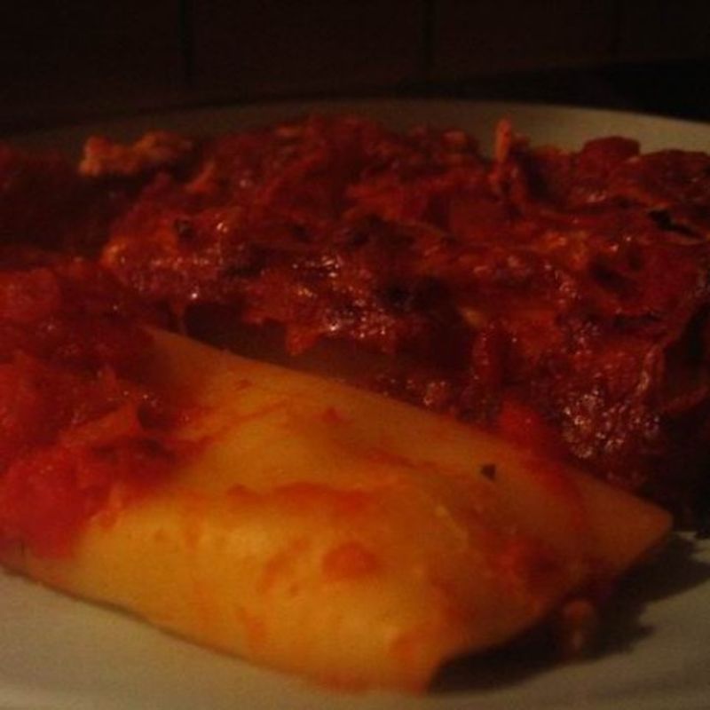 Sonkás-ricottás cannelloni