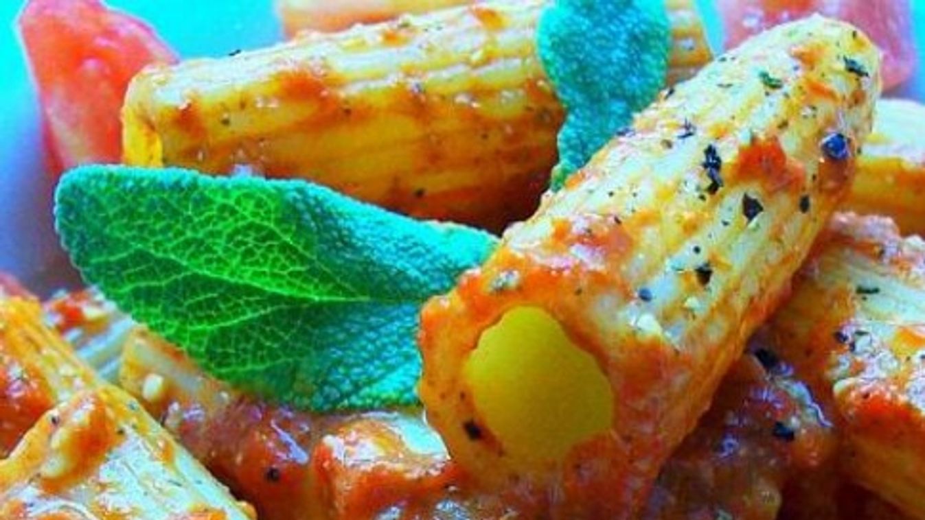 Paprikapestós rigatoni