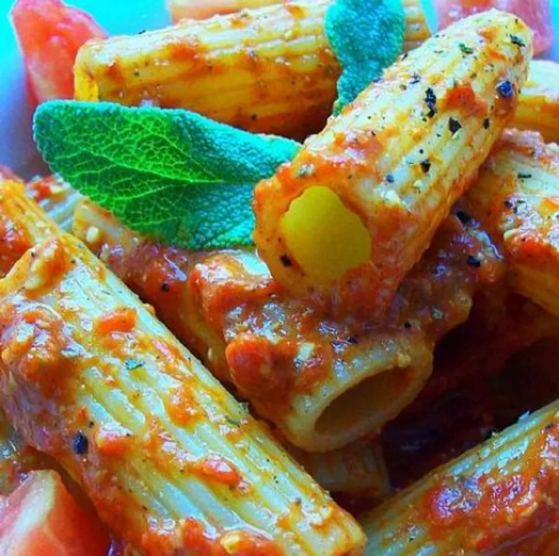 Paprikapestós rigatoni