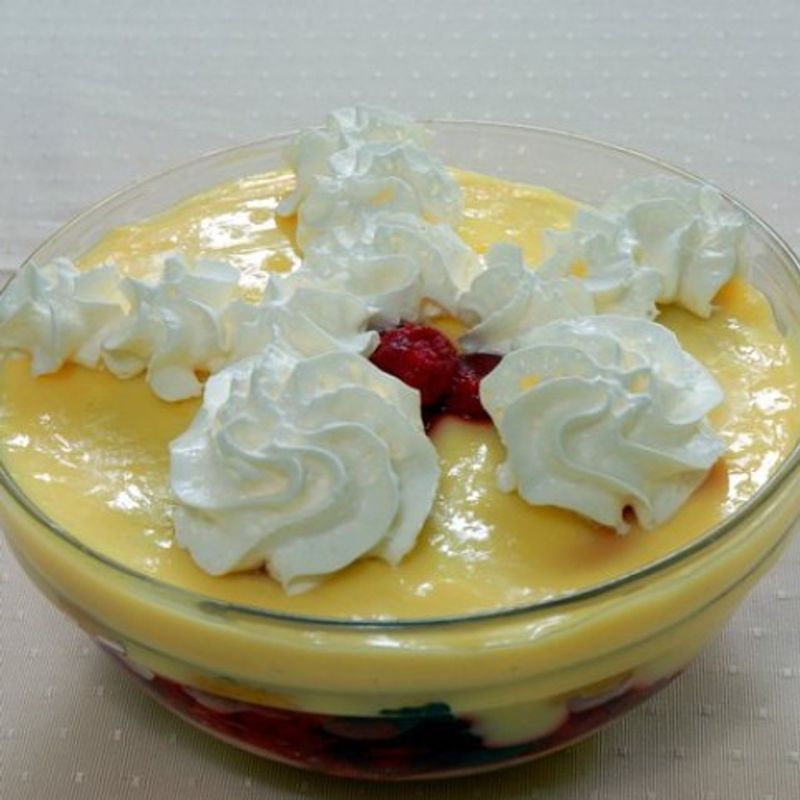 Pudingos rakott piskóta (trifle)