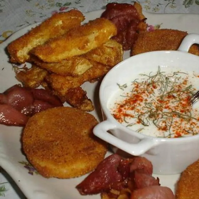 Rántott tökhasábok