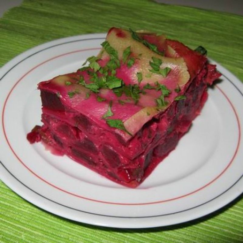 Céklás lasagne