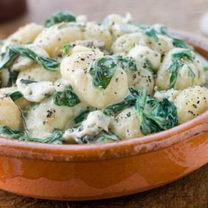 Spenótos gnocchi