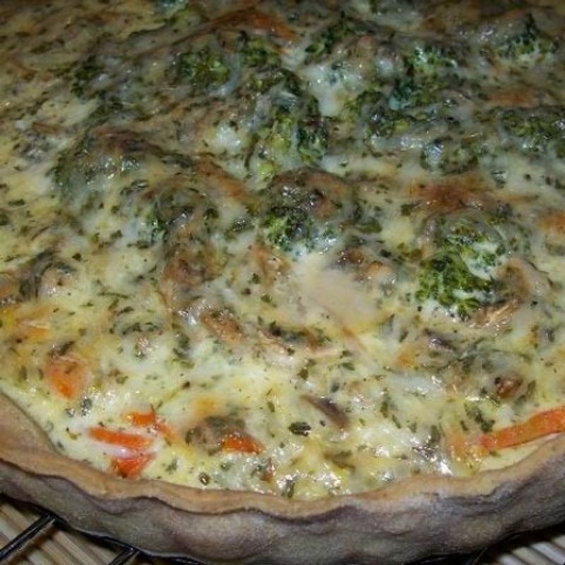 Háromzöldséges quiche