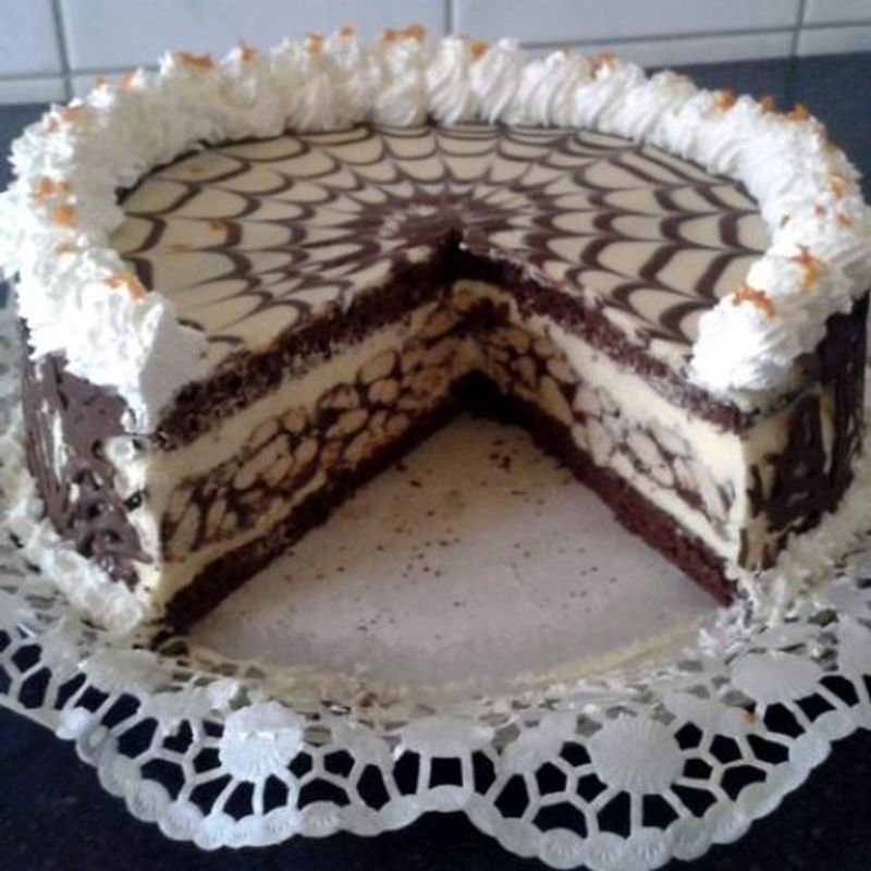 Gesztenyés-vaníliakrémes torta