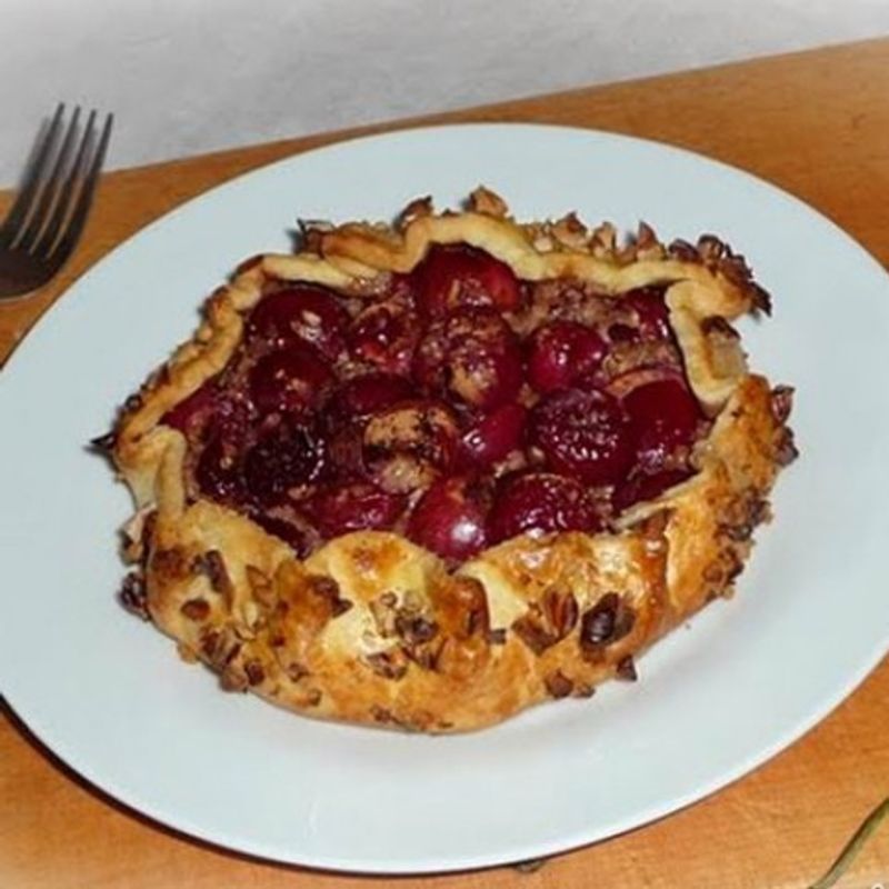 Cseresznyés galette mascarponés-diós krémmel