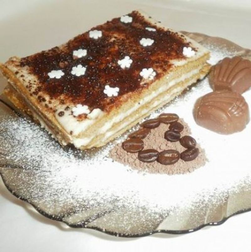 Mézes tiramisu