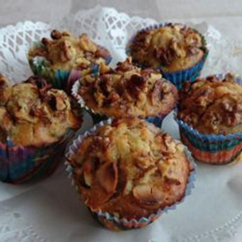 Banános-makadámdiós cupcake (muffin)