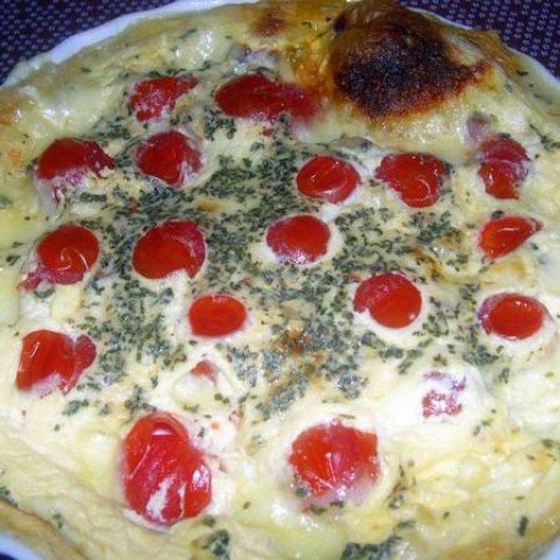 Paradicsomos-mozzarellás quiche