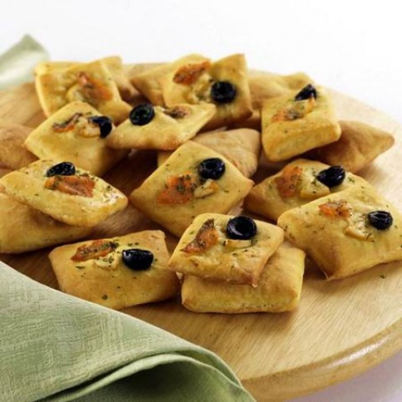 Mini focaccia hallal és olajbogyóval