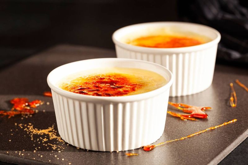 Zöld teás, gyömbéres crème brûlée