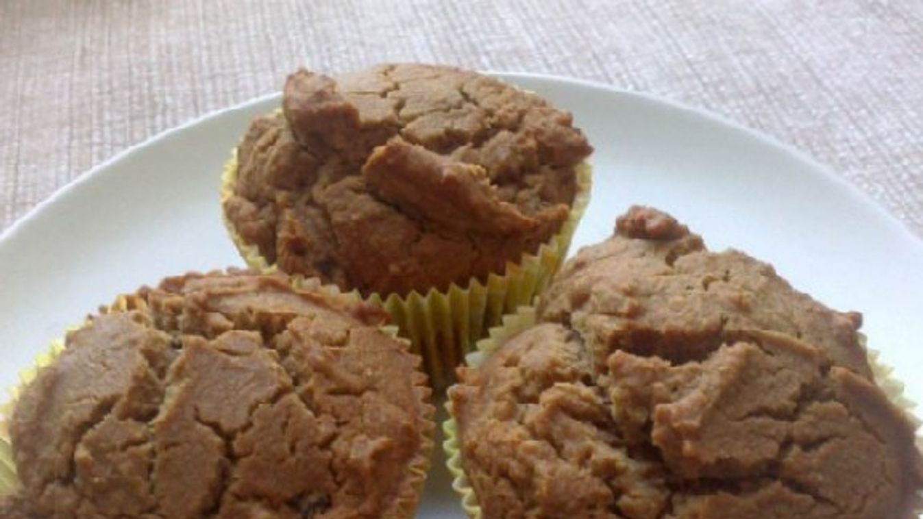 Gluténmentes, cukormentes mazsolás muffin