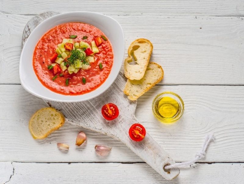 Gazpacho (hideg spanyol zöldségleves)