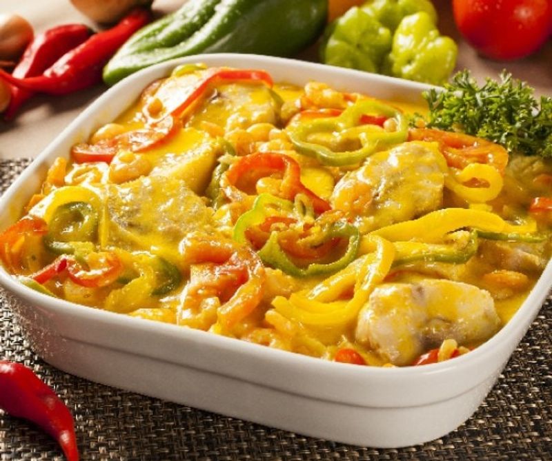 Brazil halászpörkölt (Moqueca de peixe)