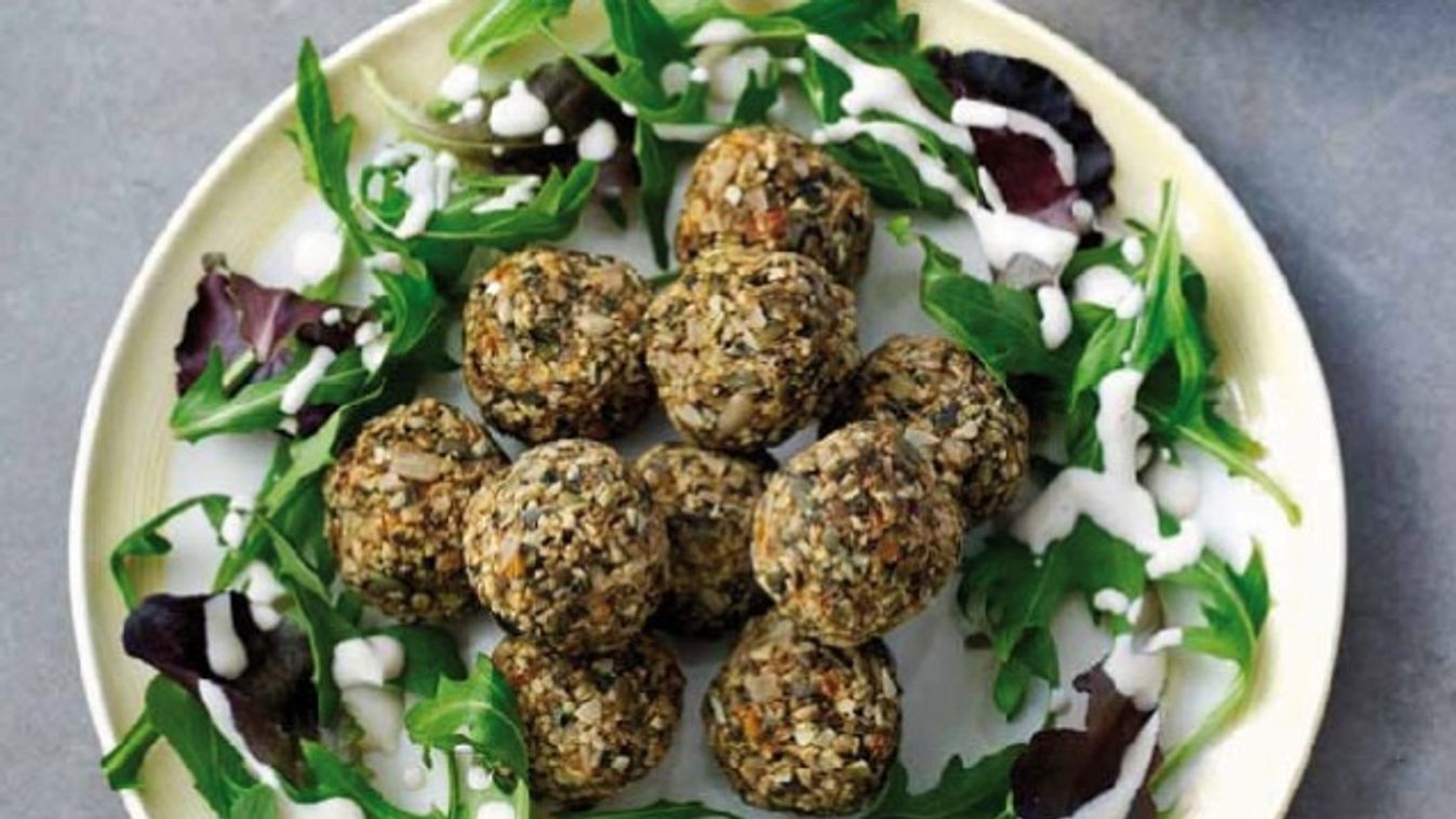 Koriander falafel tahinikrémmel 