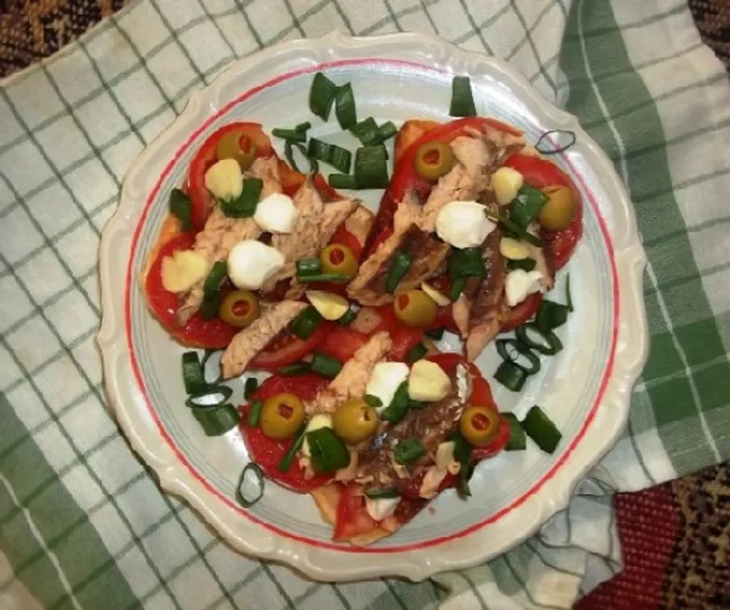 Makrélás bruschetta