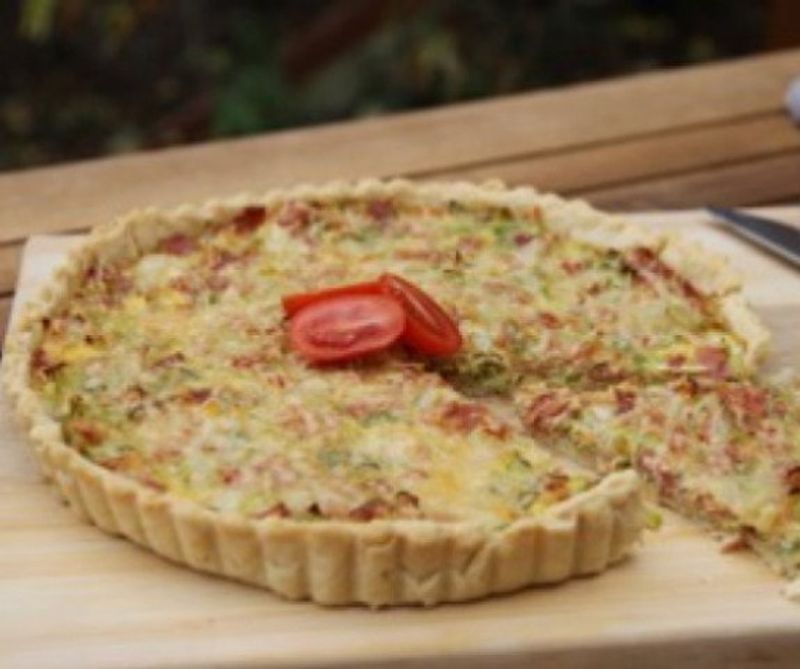 Sonkás-parmezános quiche