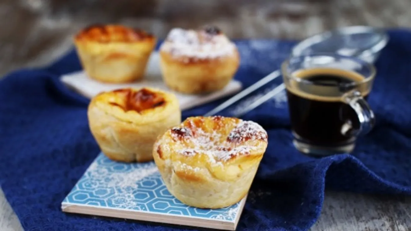 Portugál pudingos kosárka (Pastéis de Belém)