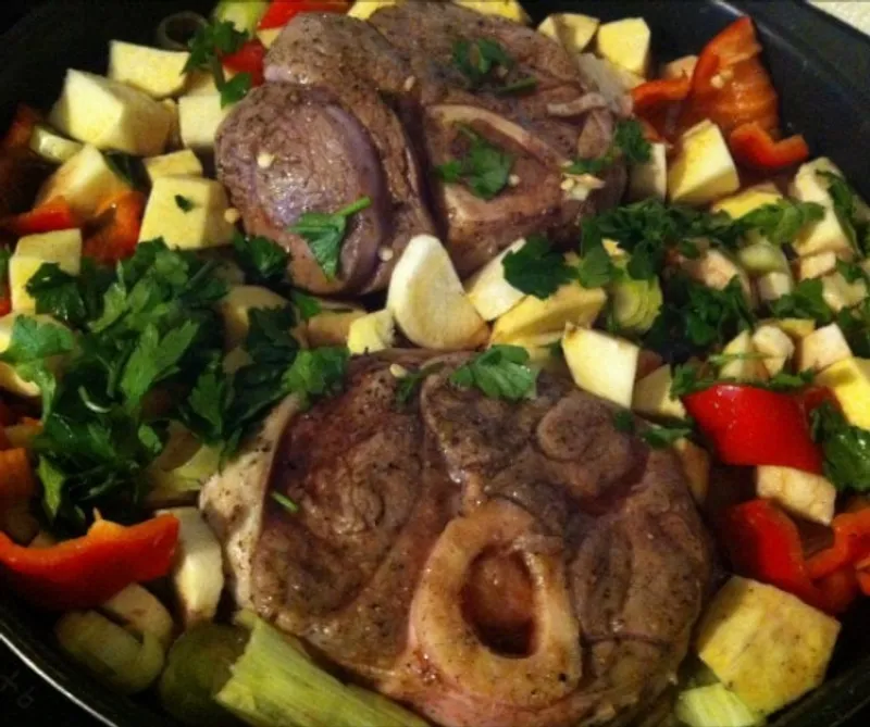 Vörösboros borjúlábszár (osso bucco)