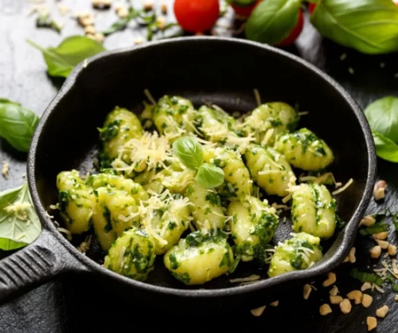 Zöldfűszeres gnocchi