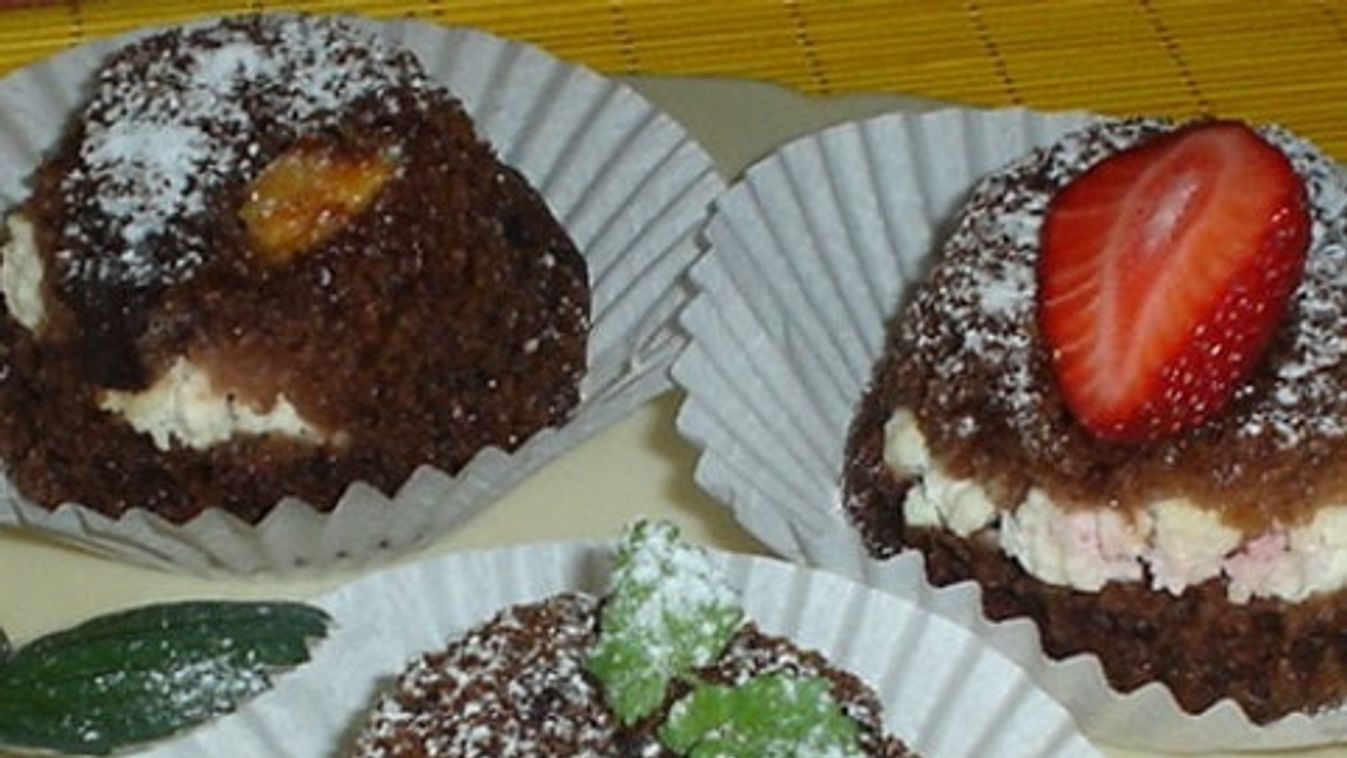 Isteni csokis muffin túrótöltelékkel recept