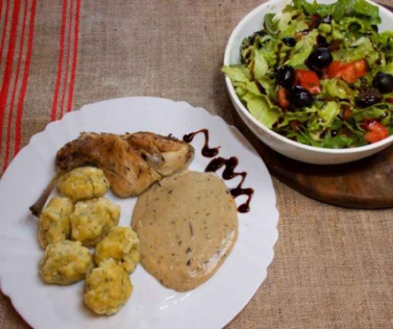 Sült nyúlcomb kapros-ricottás gnocchival (Coniglio con gnocchi di ricotta)