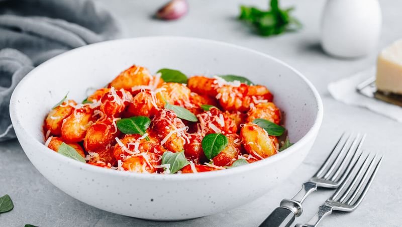 Gnocchi aszaltparadicsom-mártással