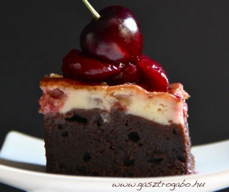 Cseresznyés sajttorta brownie