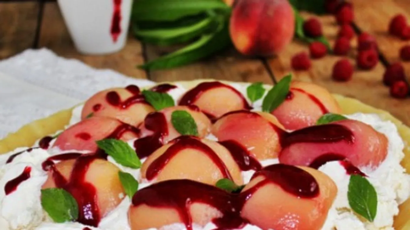 Peach Melba - a marcipános jégkrémtorta recept