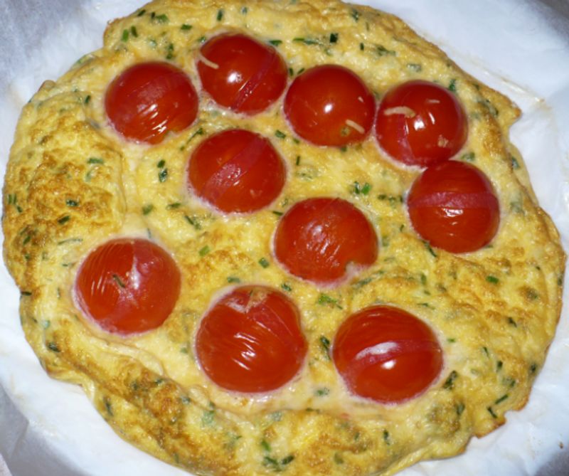 Koktélparadicsomos frittata