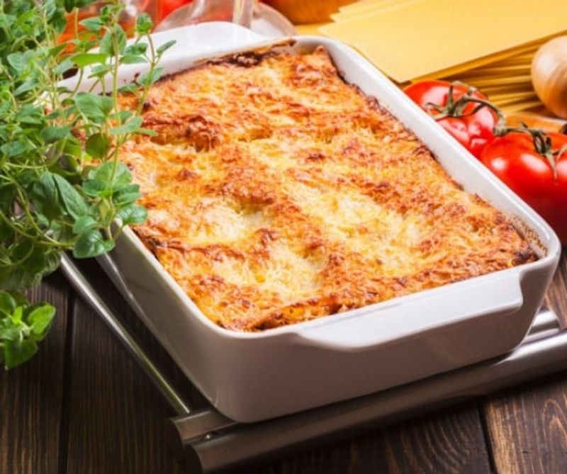 Csípős zöldséges lasagne