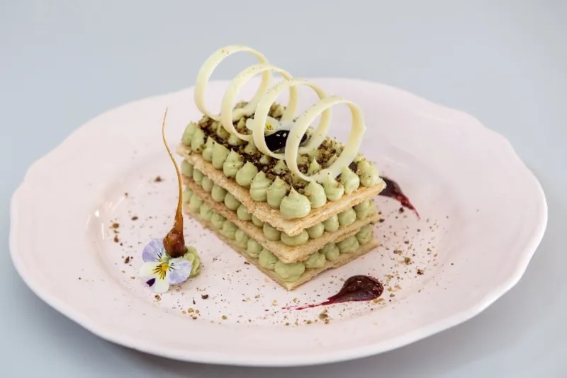 Ide süss! Zöld teás mille feuille Janitól