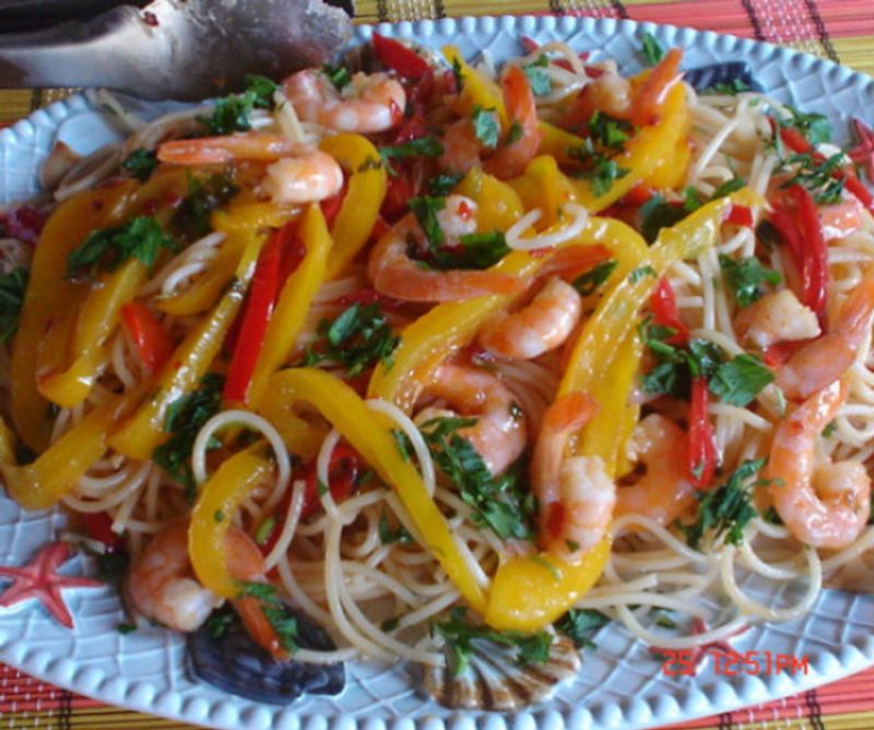 Garnélás spagetti