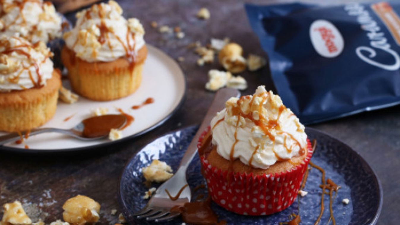 Cupcake vajkaramellás popcornnal recept