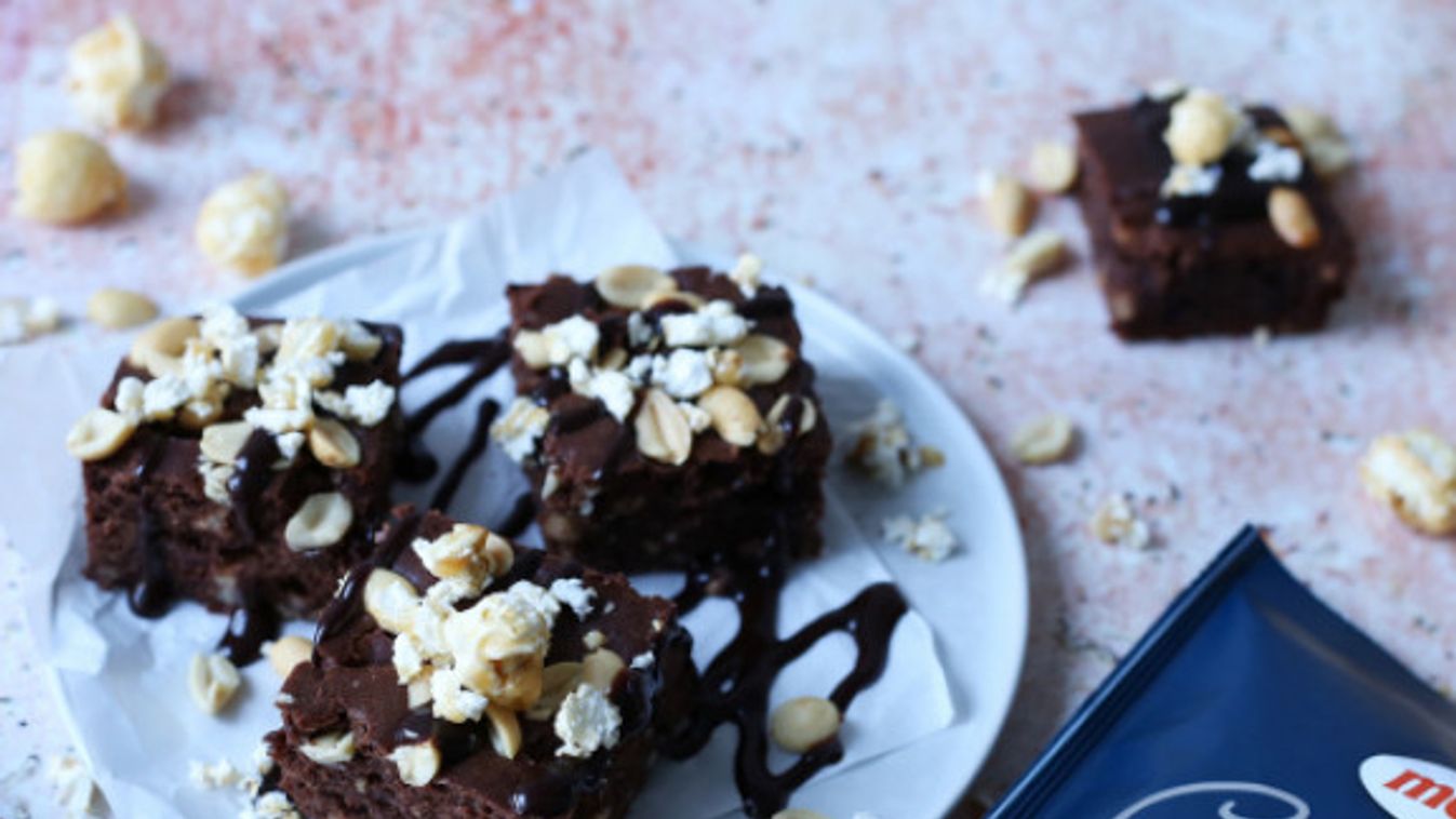 Brownie vajkaramellás popcornnal recept