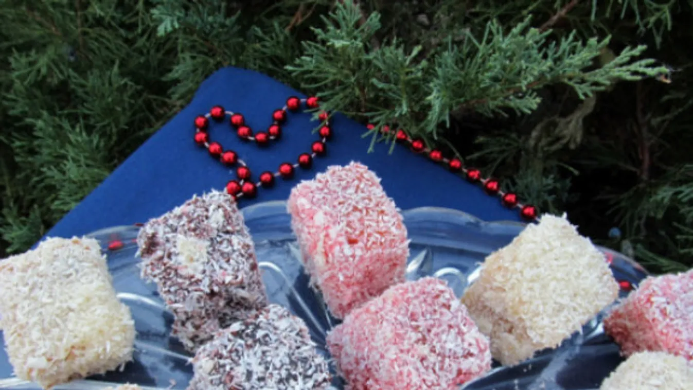 Színes kókuszkockák recept