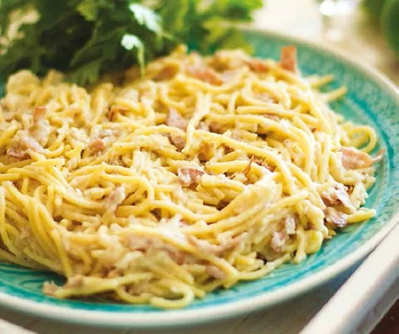 Carbonara spagetti (glutén, laktóz és tojásmentes)