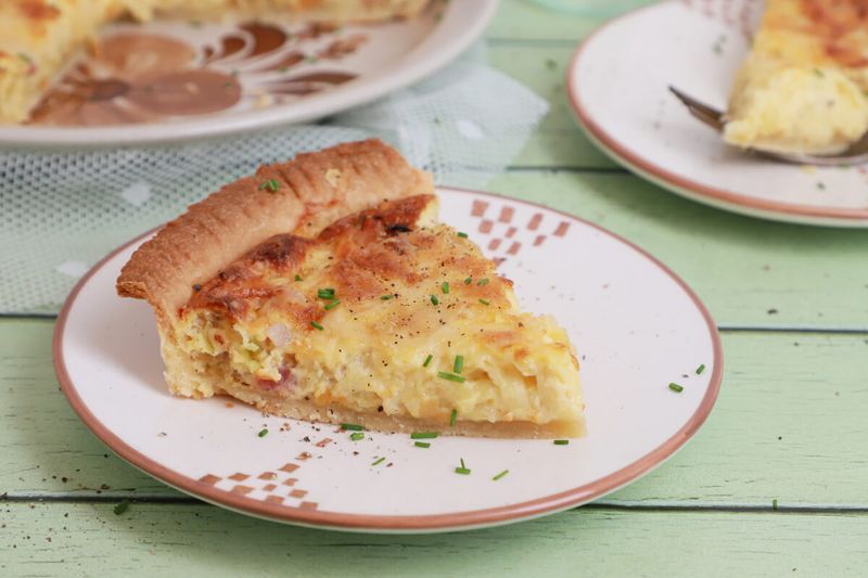 Póréhagymás-szalonnás pite (quiche lorraine)