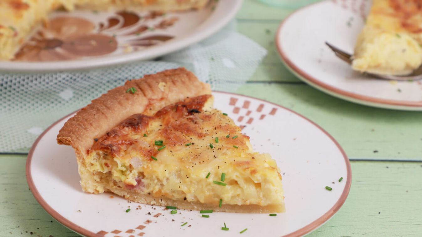 Póréhagymás-szalonnás pite (quiche lorraine)