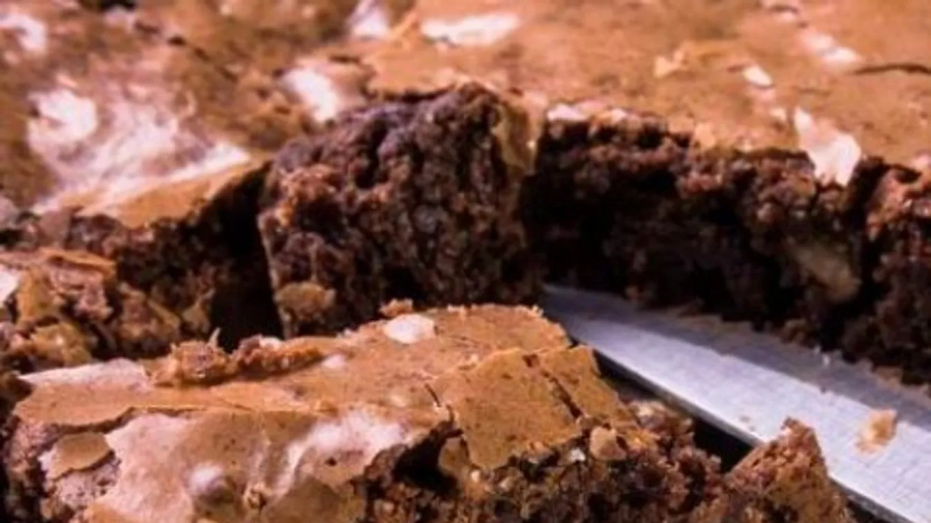 Diós-csokis kocka (brownie) recept