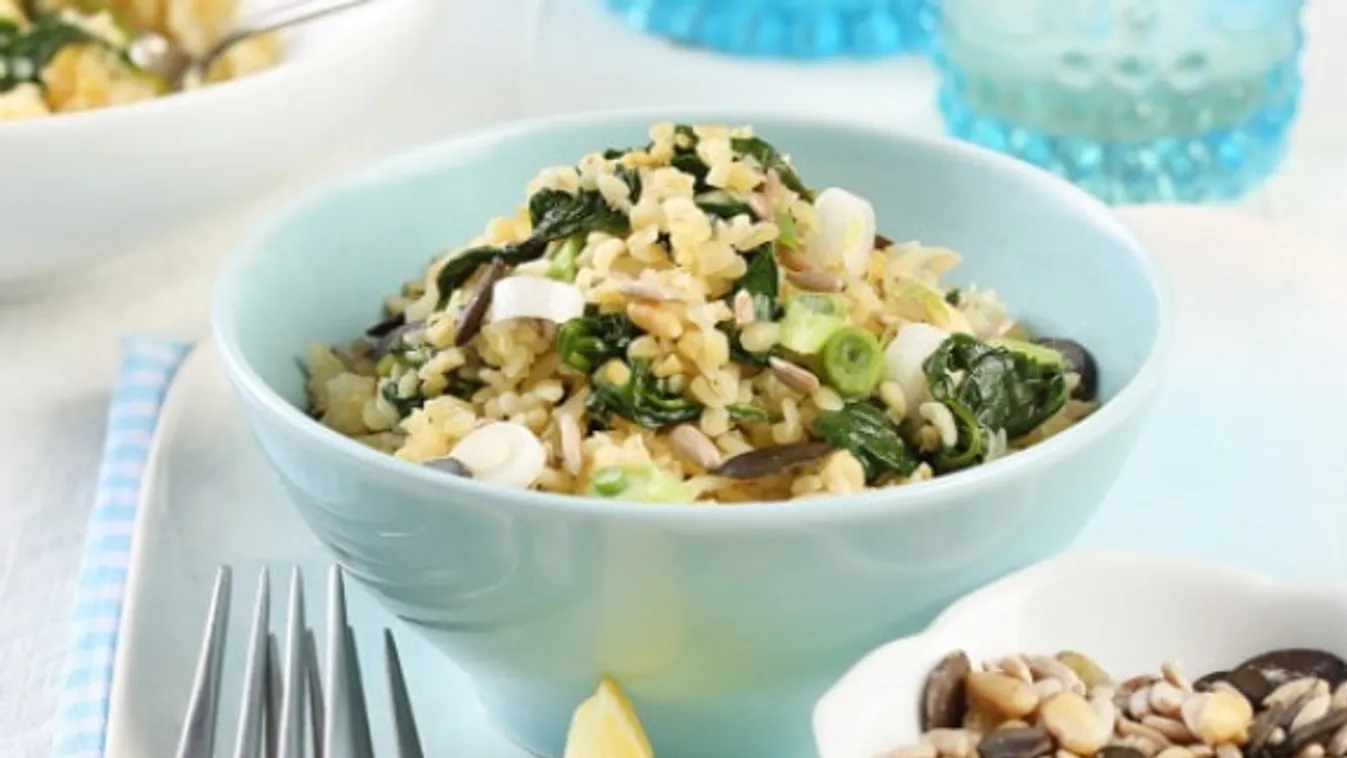 Bulgursaláta bébispenóttal