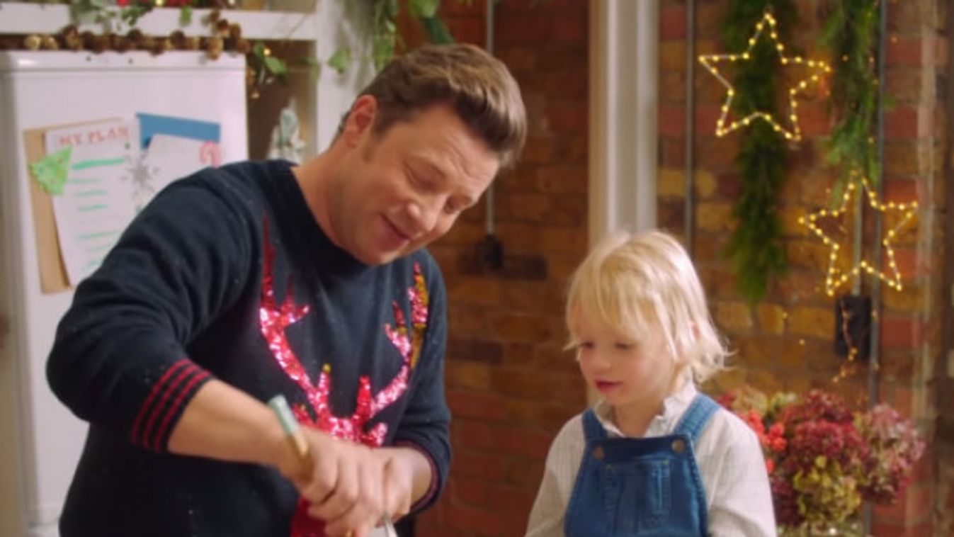 Tündéri videóban készít karácsonyi tiramisut Jamie Oliver a háromévesével