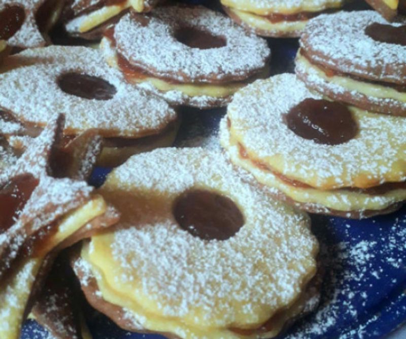 Eperlekváros kétszínű linzer recept