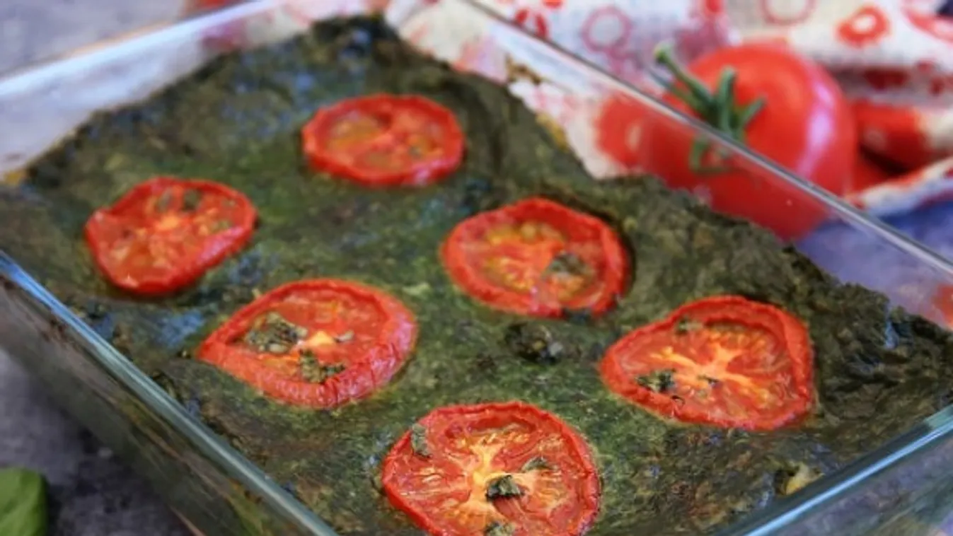 Spenótos mascarponés lasagne