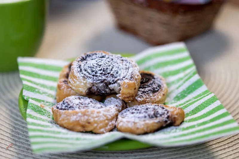 Kakaós csiga leveles tésztából